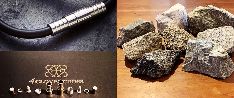 ネックレスのパーツと8種の鉱石